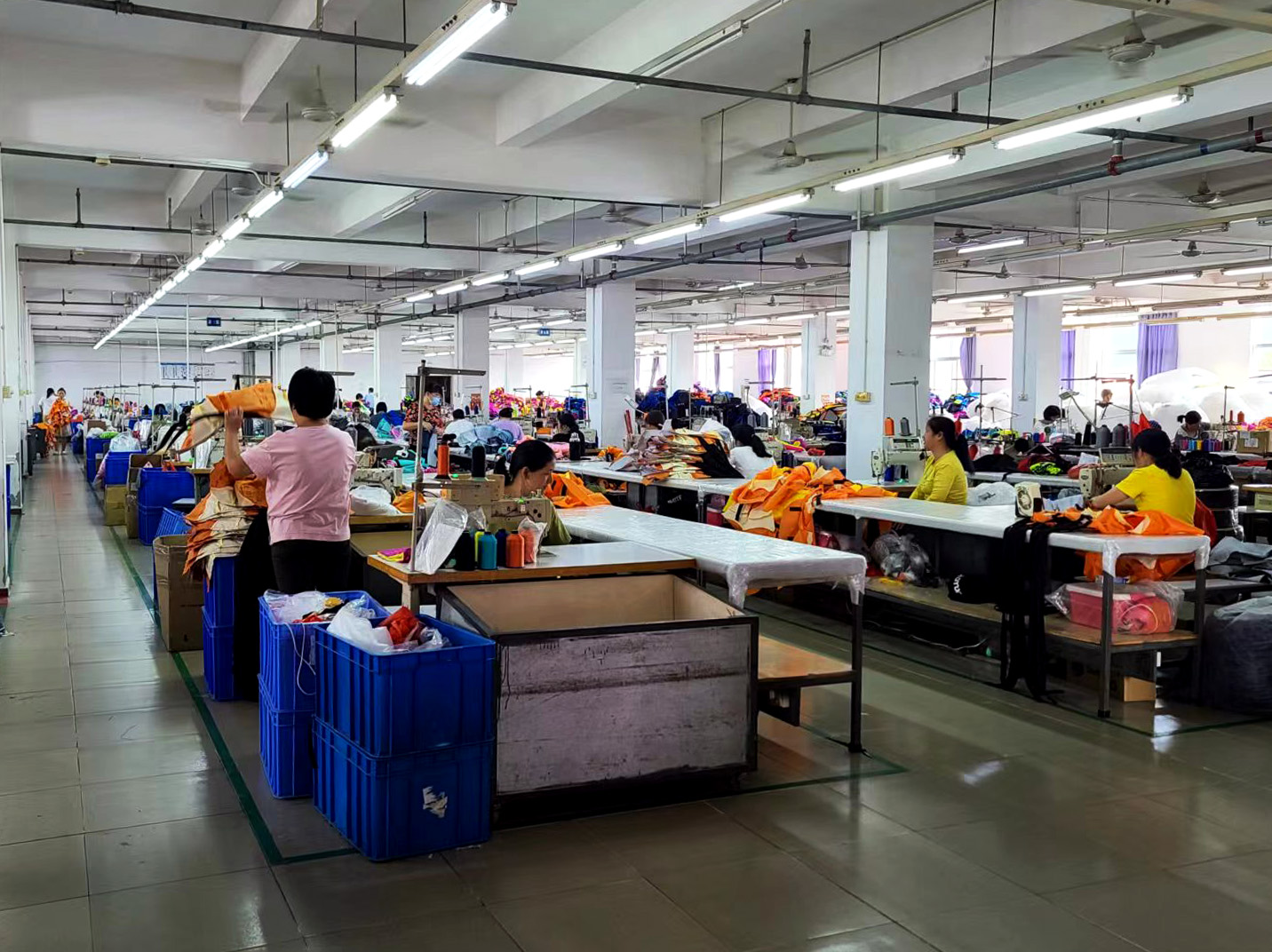 Production floor at the Hydrodynamic factory in Heyuan, China